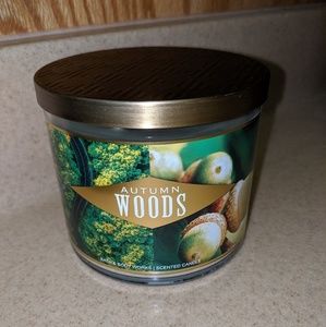 New Bath & Body Works 3 wick candle Autumn Woods
